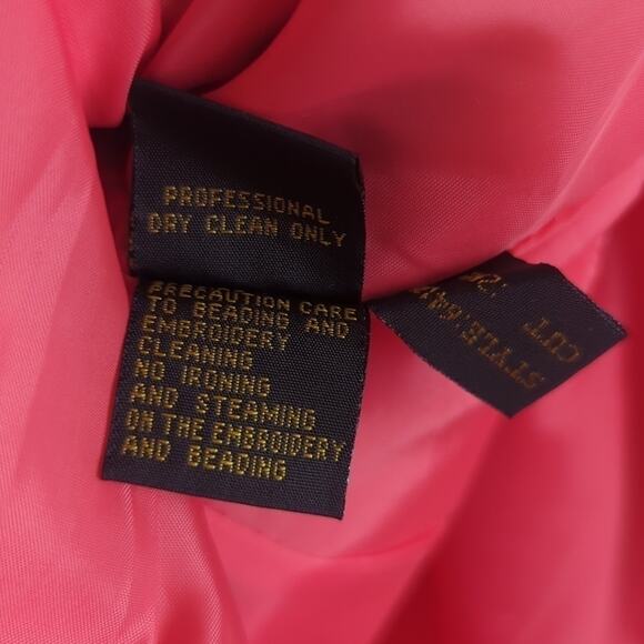 Vintage Retro Moshita Couture Maxi Pupleum Color Block Dress Size 10 - Picture 13 of 15